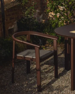 Tuinstoelen-Kave Home Erice Tuinstoel Bruin