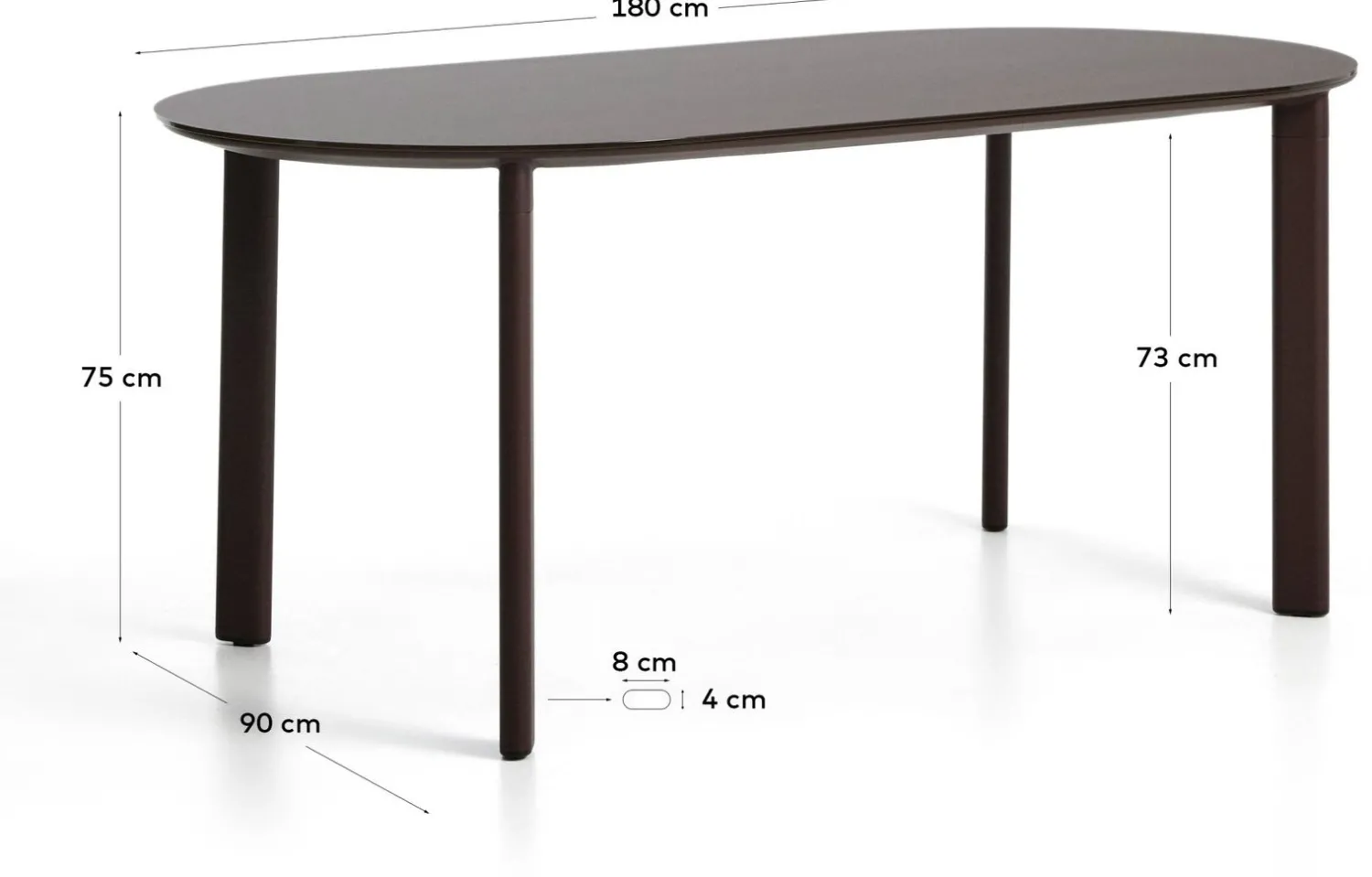 Tuintafels-Kave Home Erice Tuintafel Bruin