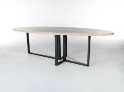 Houten Eettafels|Ovale Eettafels-Bert Plantagie Eris Eettafel Naturel