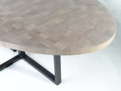 Houten Eettafels|Ovale Eettafels-Bert Plantagie Eris Eettafel Naturel