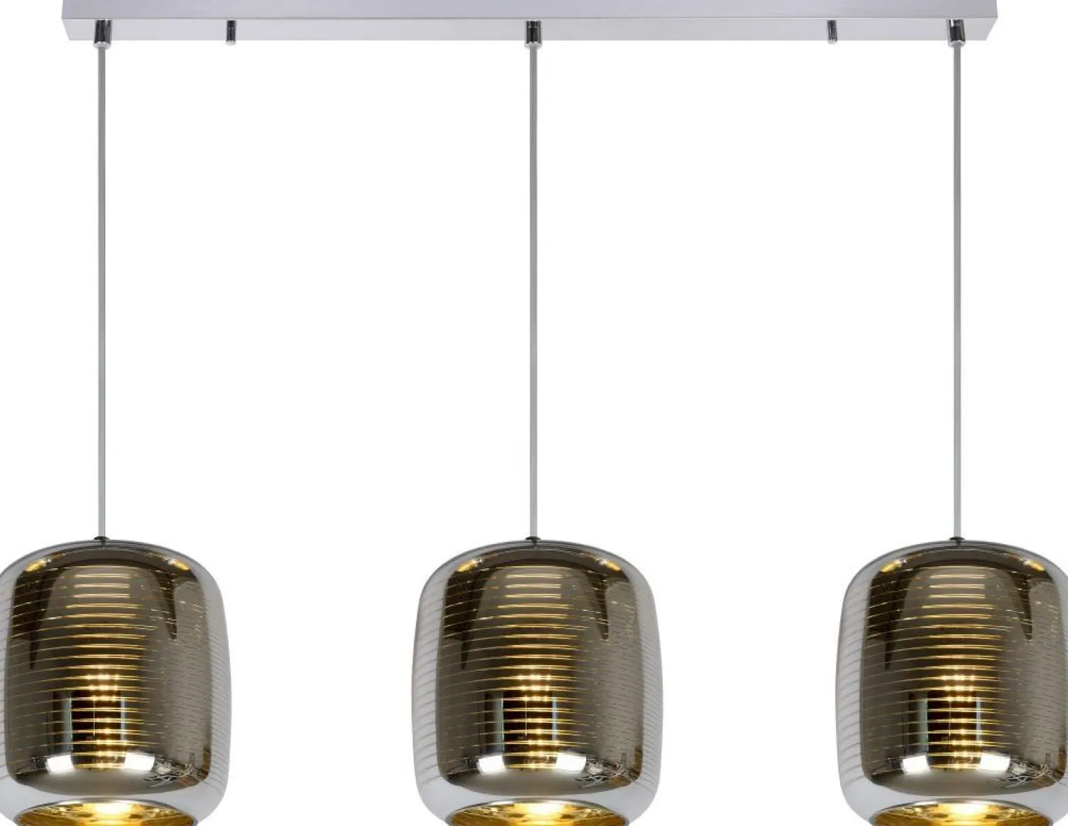 Moderne Hanglampen|Moderne Hanglampen-Lucide Eryn Hanglamp Chroom, Goud