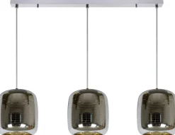 Moderne Hanglampen|Moderne Hanglampen-Lucide Eryn Hanglamp Chroom, Goud
