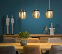 Moderne Hanglampen|Moderne Hanglampen-Lucide Eryn Hanglamp Chroom, Goud