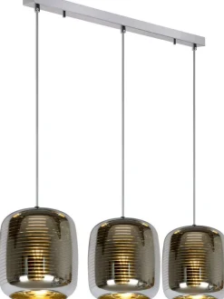Moderne Hanglampen|Moderne Hanglampen-Lucide Eryn Hanglamp Chroom, Goud