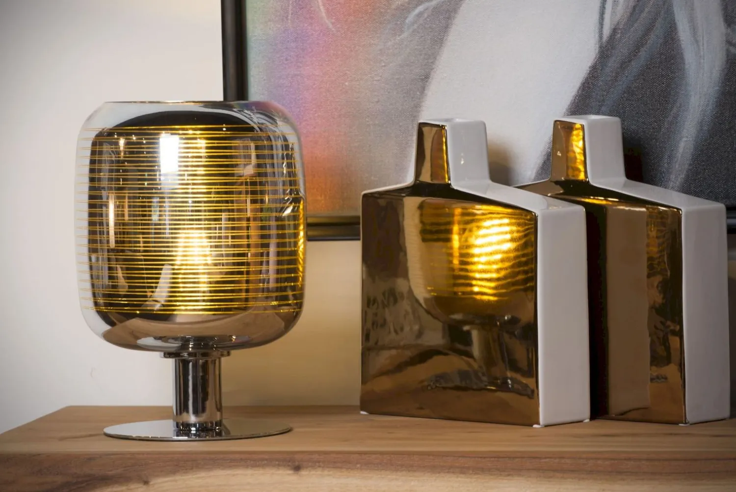 Tafellampen|Tafellampen-Lucide Eryn Tafellamp Chroom, Goud