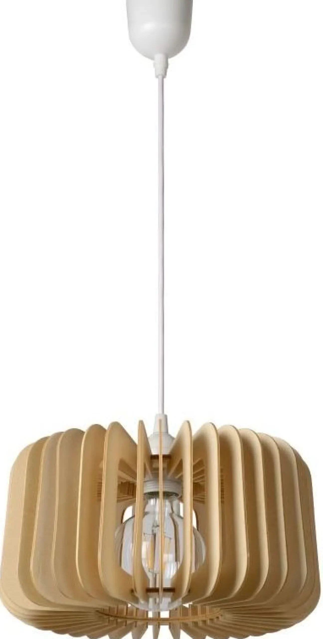 Hanglampen|Hanglampen-Lucide Etta Hanglamp Naturel, Wit