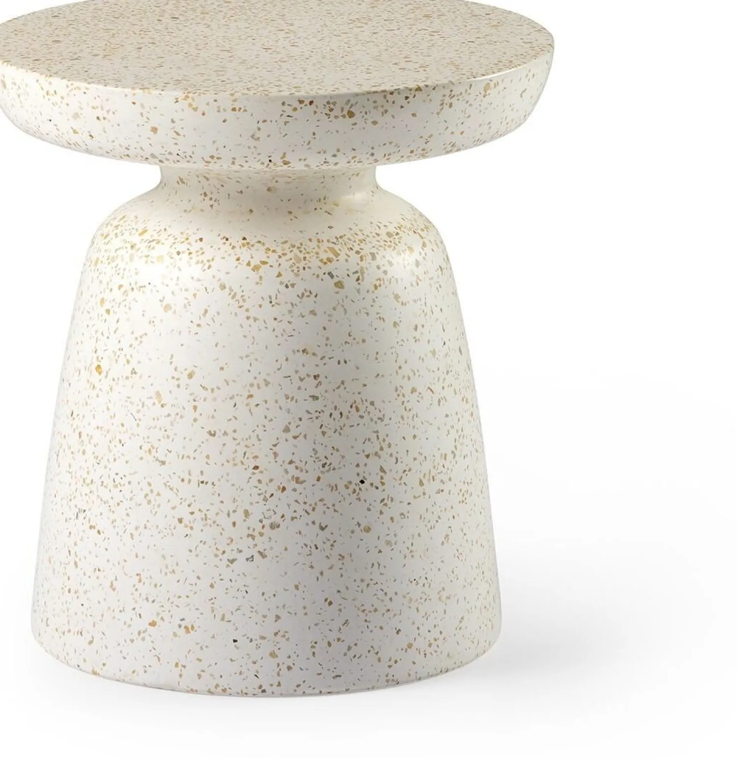 Ronde Bijzettafels-Feelings Wonen Evana Bijzettafel White Terrazzo