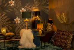 Tafellampen|Tafellampen-Lucide Extravaganza Coconut Tafellamp Goud, Groen