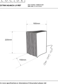 Tafellampen|Tafellampen-Lucide Extravaganza Livret Tafellamp Zwart, Goud