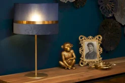 Tafellampen|Tafellampen-Lucide Extravaganza Tusse Tafellamp Blauw, Goud