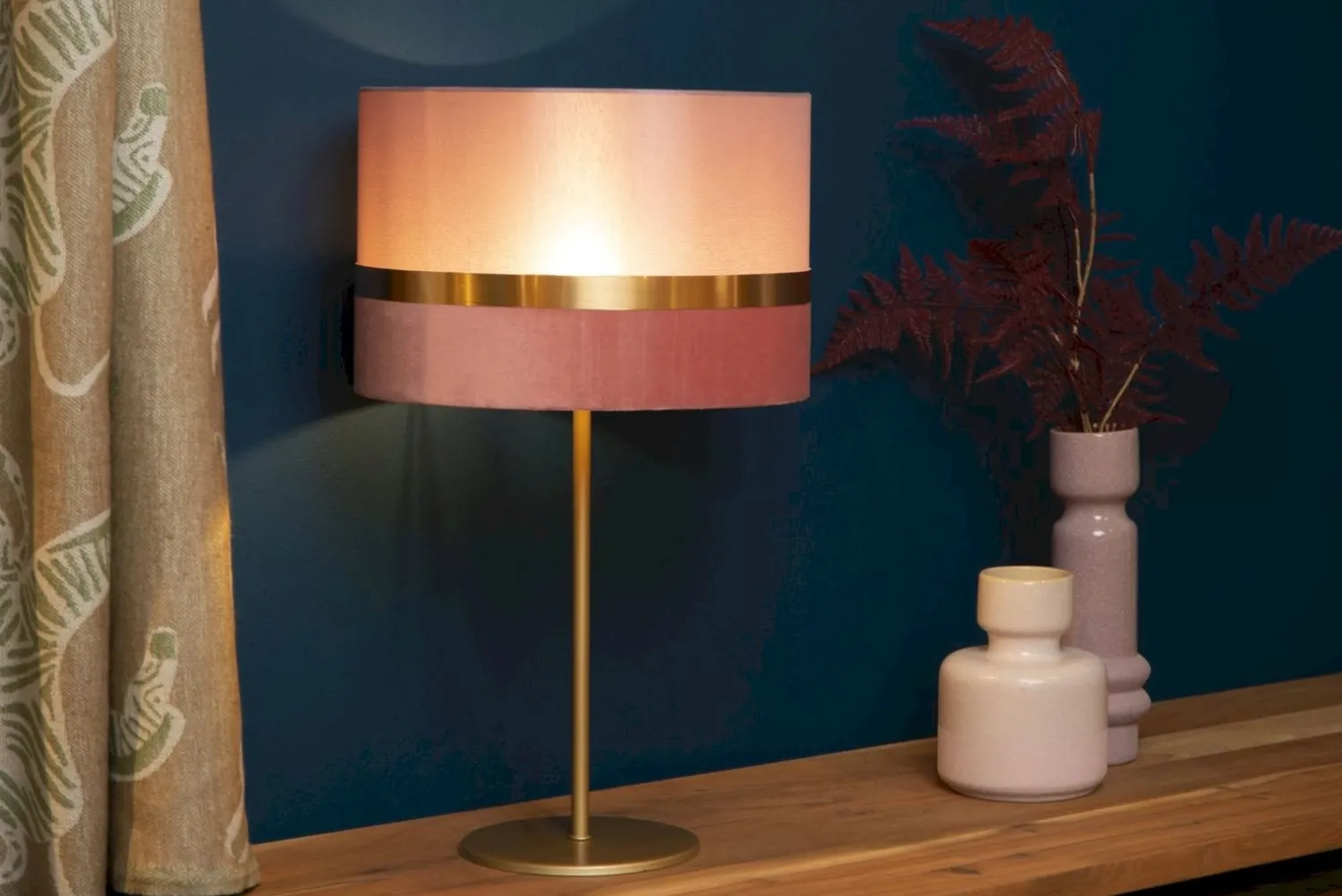 Tafellampen|Tafellampen-Lucide Extravaganza Tusse Tafellamp Roze, Goud