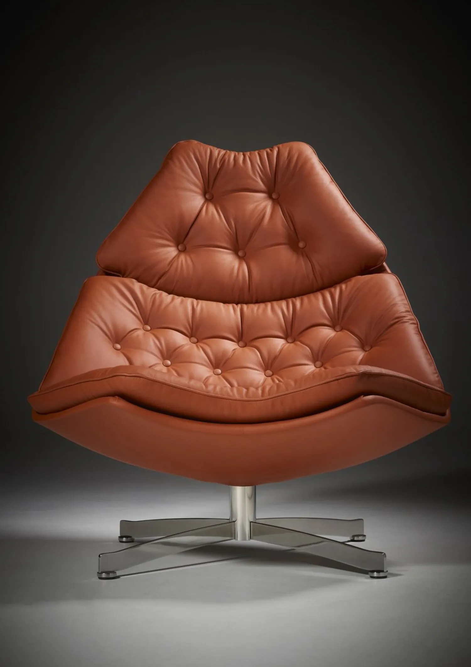 Leren Fauteuils|Design Fauteuils-Artifort F587 Fauteuil Bruin