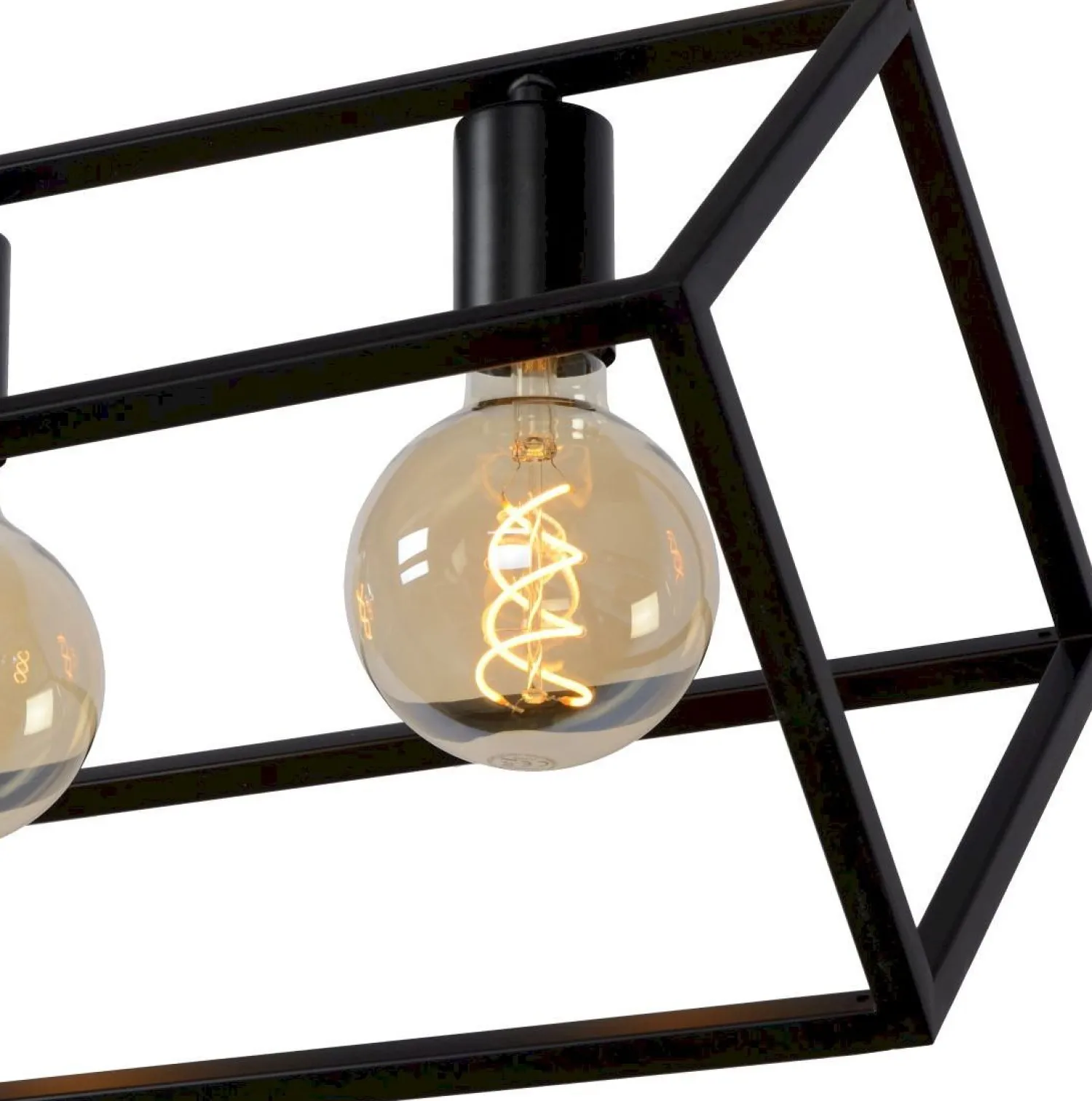 Industriële Hanglampen|Industriële Hanglampen-Lucide Fabian Hanglamp Zwart