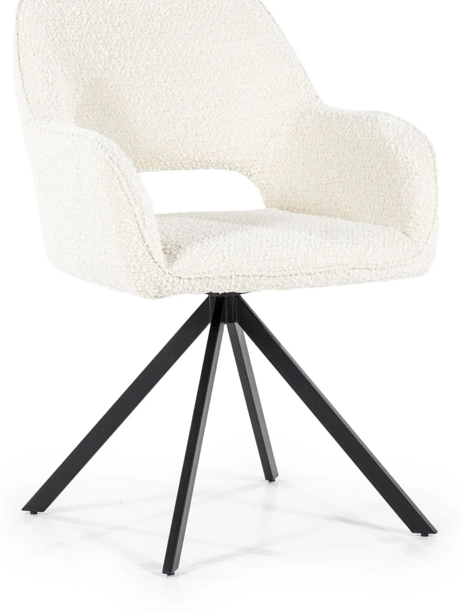 Draaibare Eetkamerstoelen|Eetkamerstoelen Met Armleuning-Eleonora Fabio Eetkamerstoel Beige