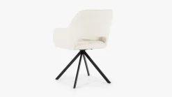 Draaibare Eetkamerstoelen|Eetkamerstoelen Met Armleuning-Eleonora Fabio Eetkamerstoel Beige