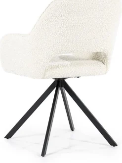 Draaibare Eetkamerstoelen|Eetkamerstoelen Met Armleuning-Eleonora Fabio Eetkamerstoel Beige