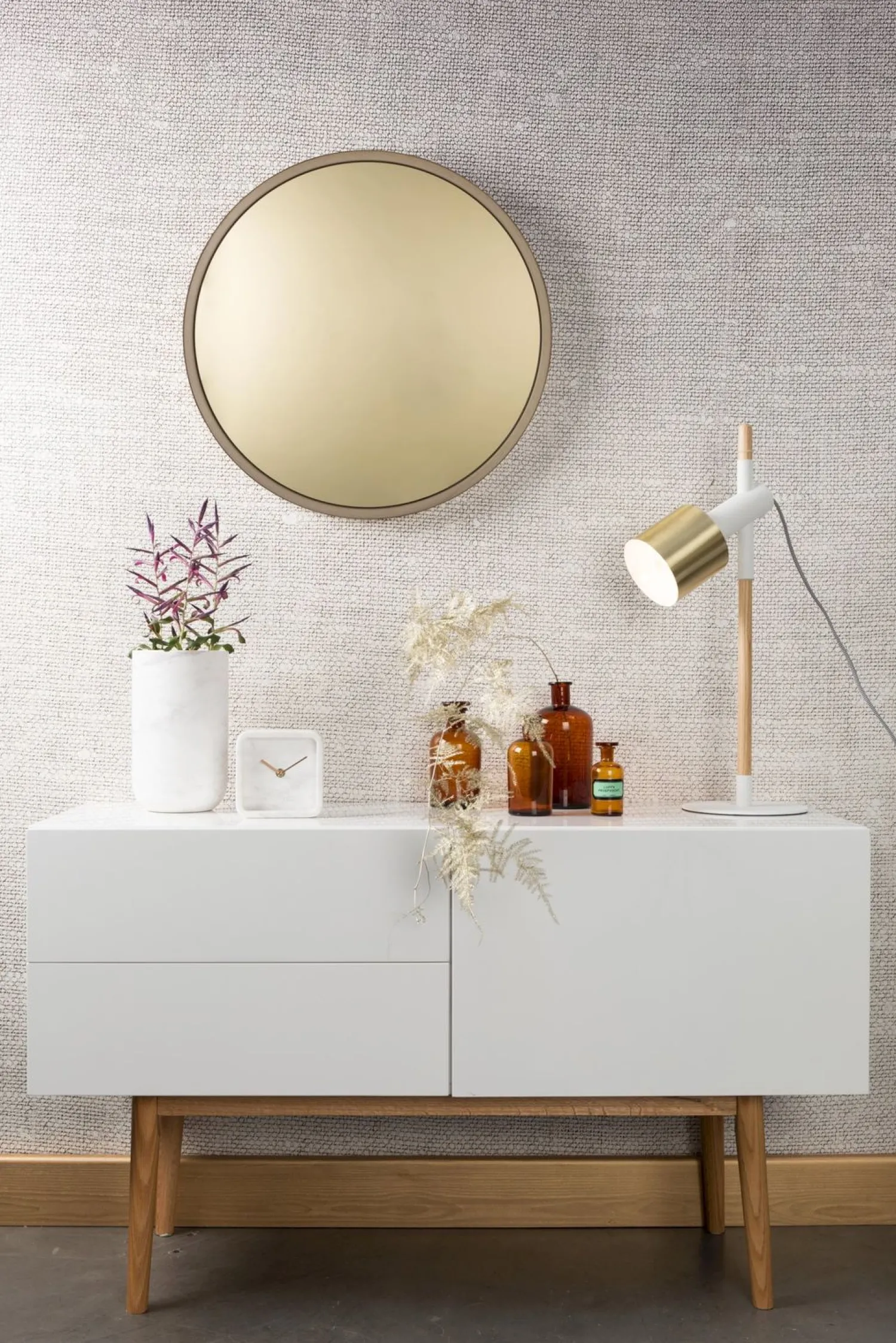 Vazen & Potten-Zuiver Fajen Marble Vaas White