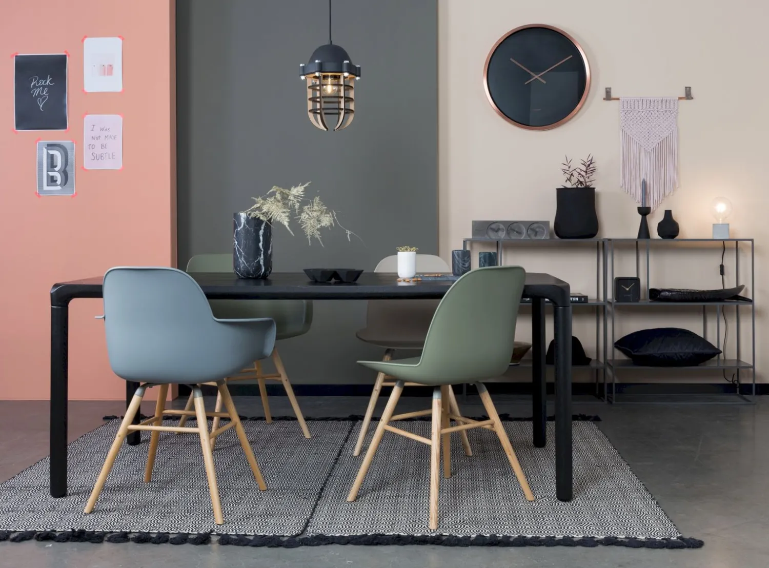 Vazen & Potten-Zuiver Fajen Marble Vaas Black