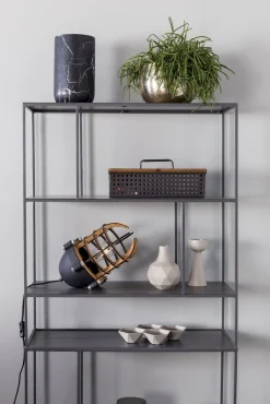 Vazen & Potten-Zuiver Fajen Marble Vaas Black