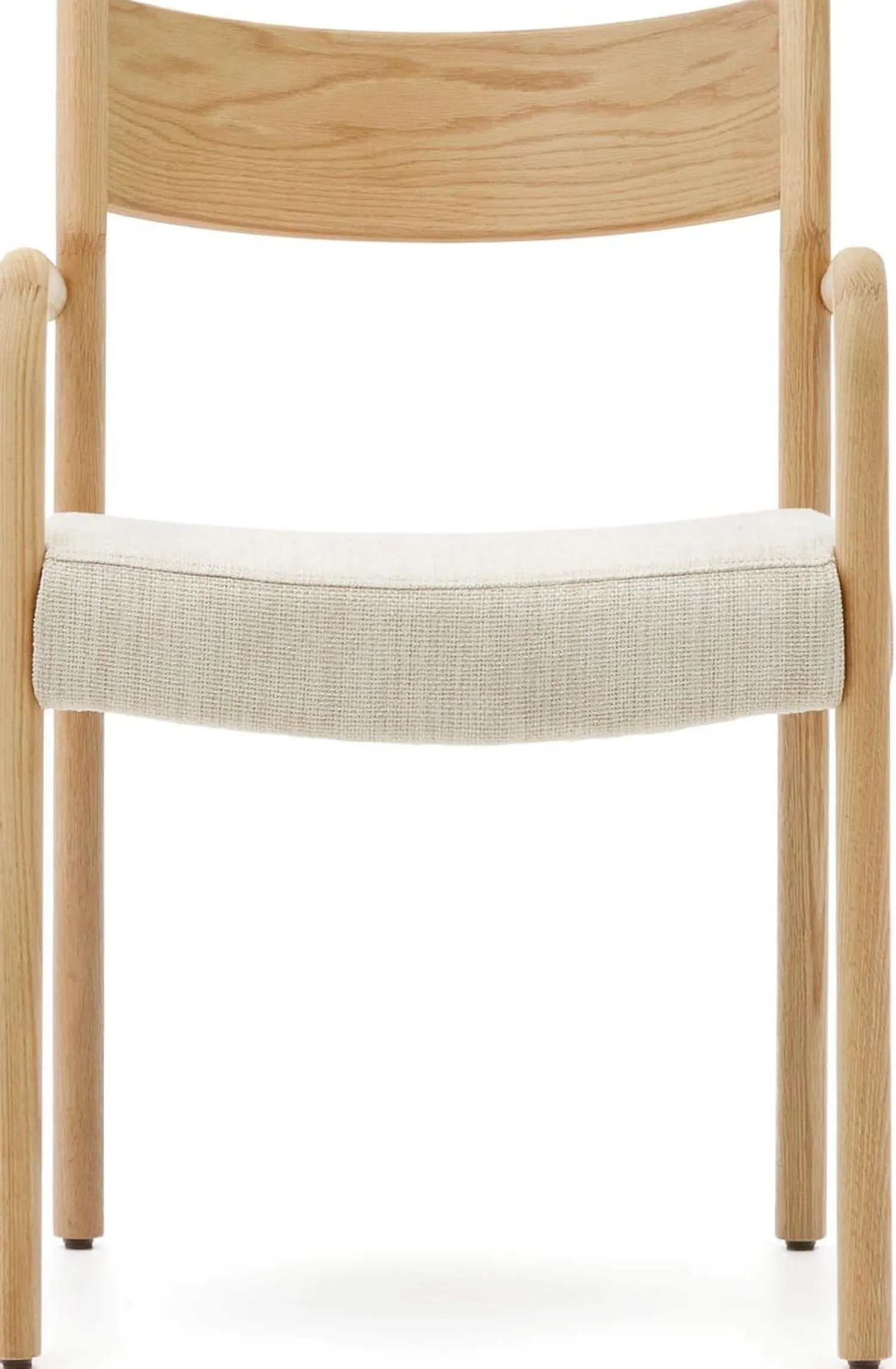 Eetkamerstoelen Met Armleuning-Kave Home Falconera Armstoel Beige, Naturel