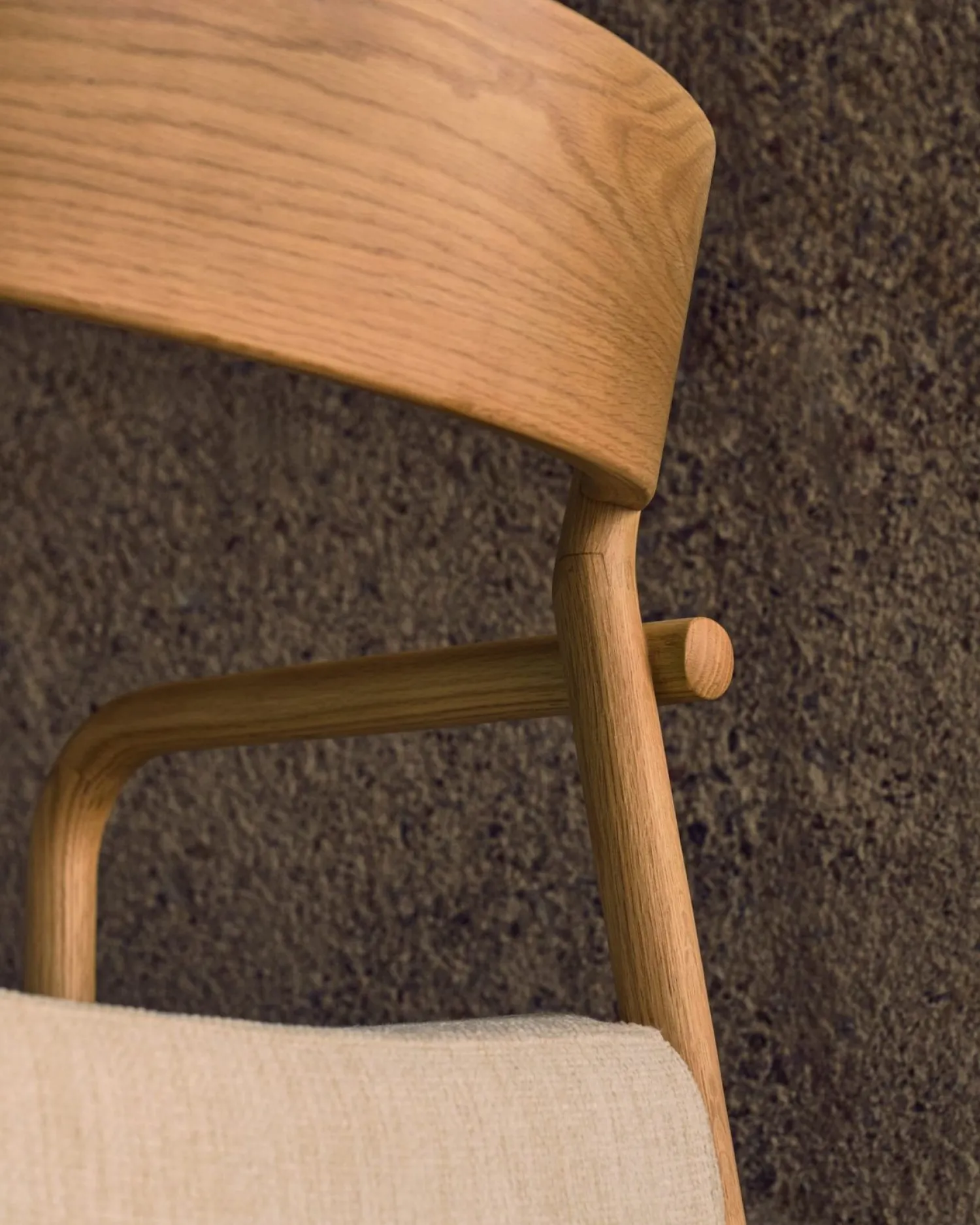 Eetkamerstoelen Met Armleuning-Kave Home Falconera Armstoel Beige, Naturel