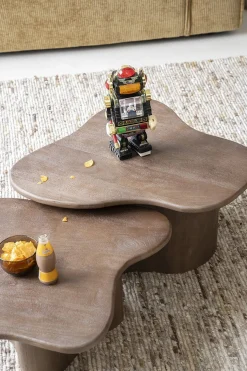 Houten Salontafels|Organische Salontafels-By Boo Fall Salontafelset Brown