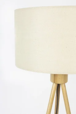 Houten Vloerlampen|Vloerlampen-Zuiver Fan Bamboo Vloerlamp Naturel