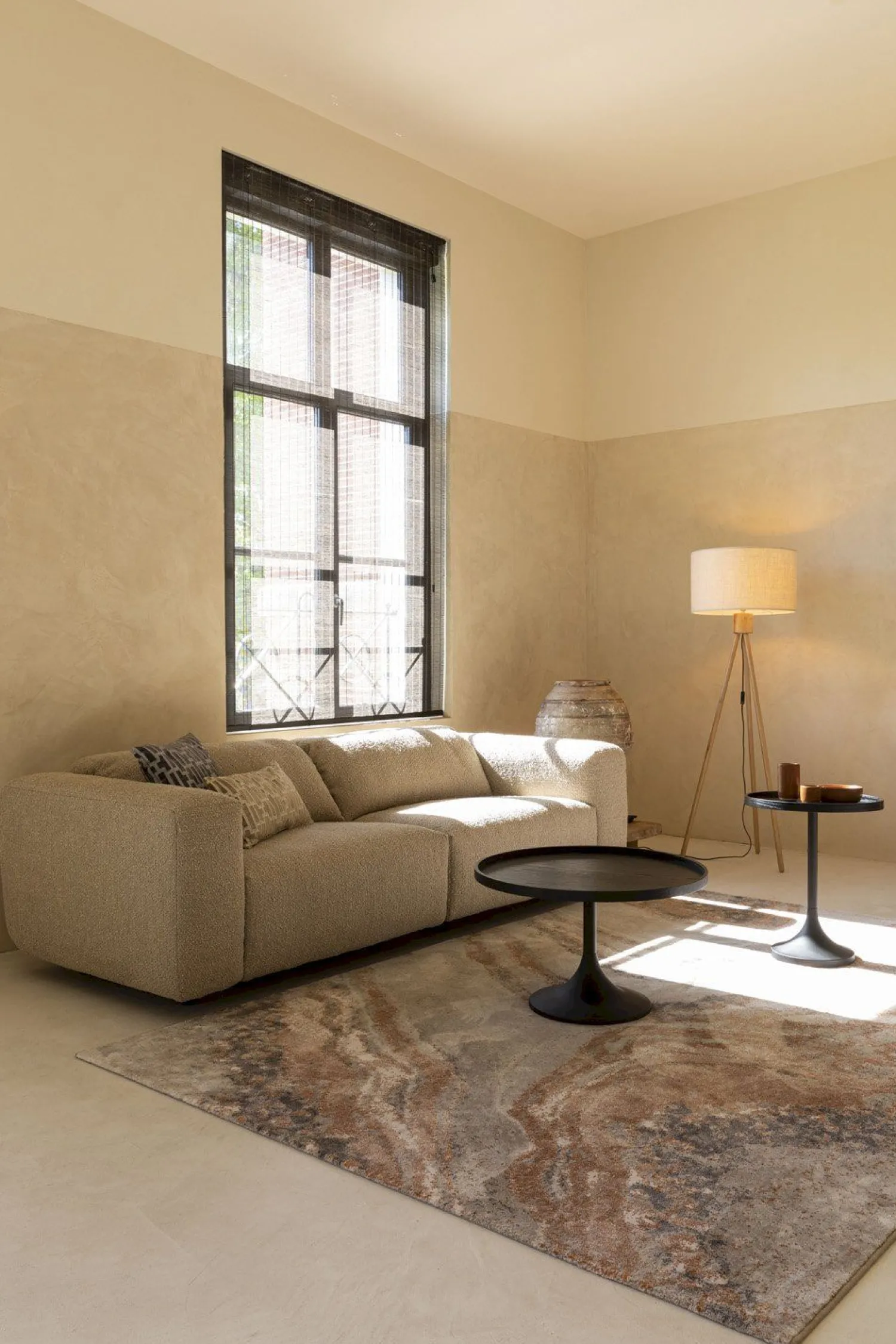 Houten Vloerlampen|Vloerlampen-Zuiver Fan Bamboo Vloerlamp Naturel