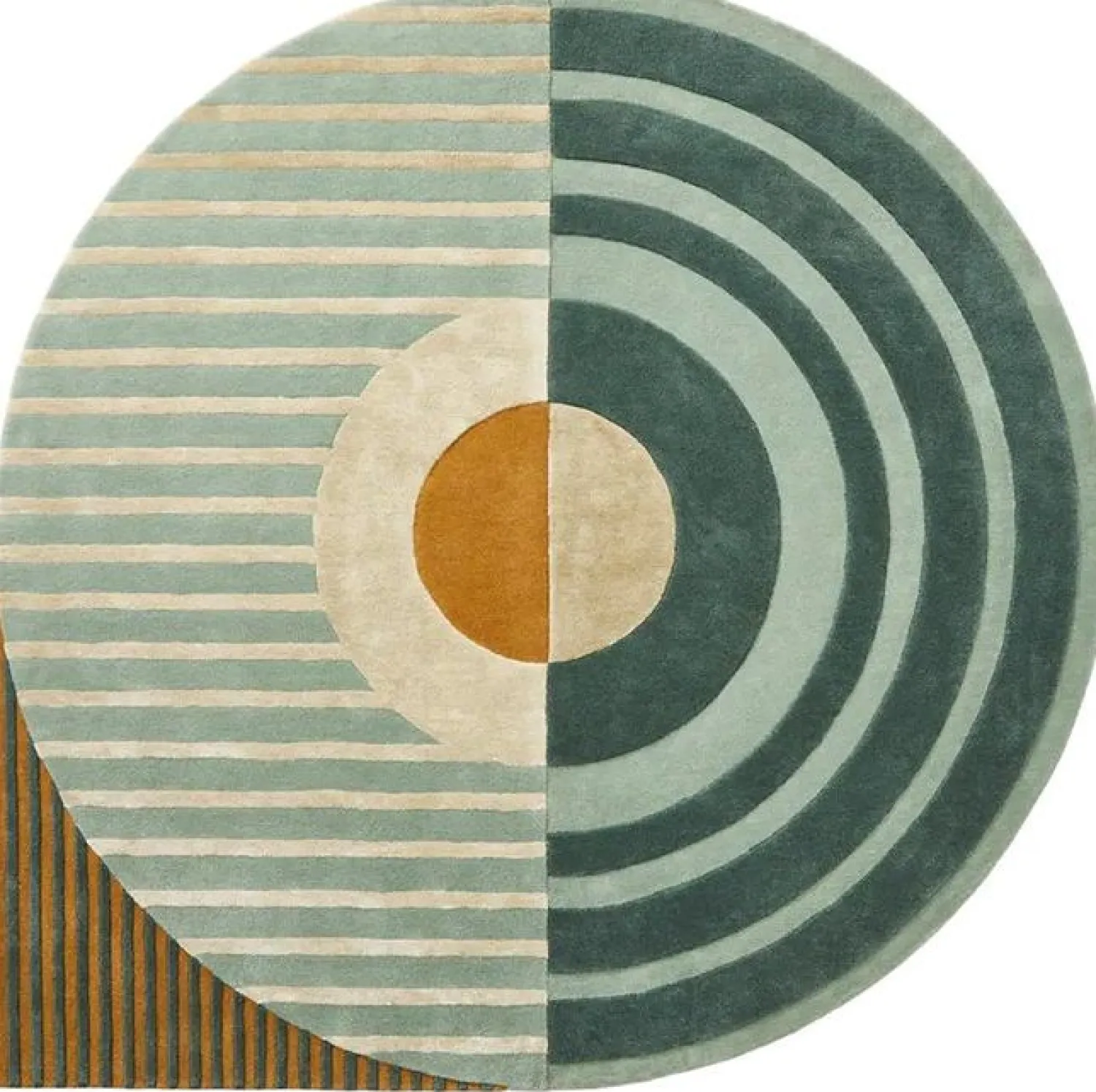 Vloerkleden|Wollen Vloerkleden-Brinker Carpets Fano Girare Vloerkleed Green