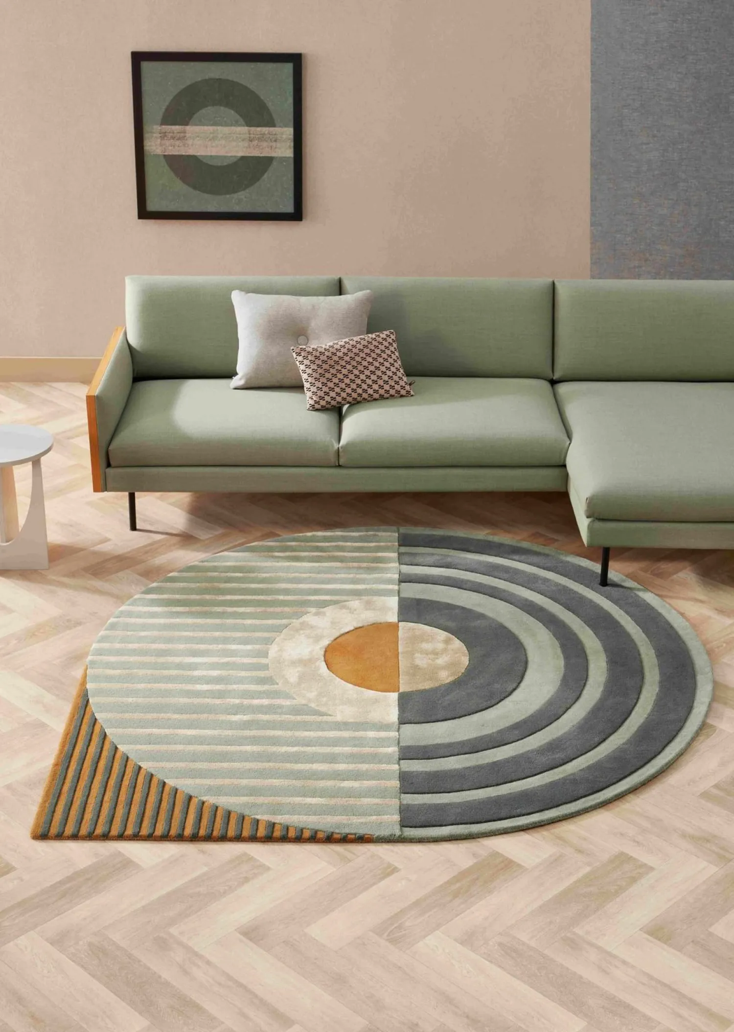 Vloerkleden|Wollen Vloerkleden-Brinker Carpets Fano Girare Vloerkleed Green