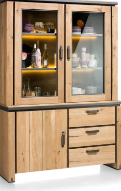 Buffetkasten|Buffetkasten-Henders en Hazel Farmland Buffetkast Railway Brown