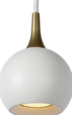 Hanglampen|Hanglampen-Lucide Favori Hanglamp Wit, Goud