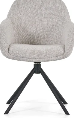 Eetkamerstoelen Met Armleuning-Montèl Fay Eetkamerstoel Linnen