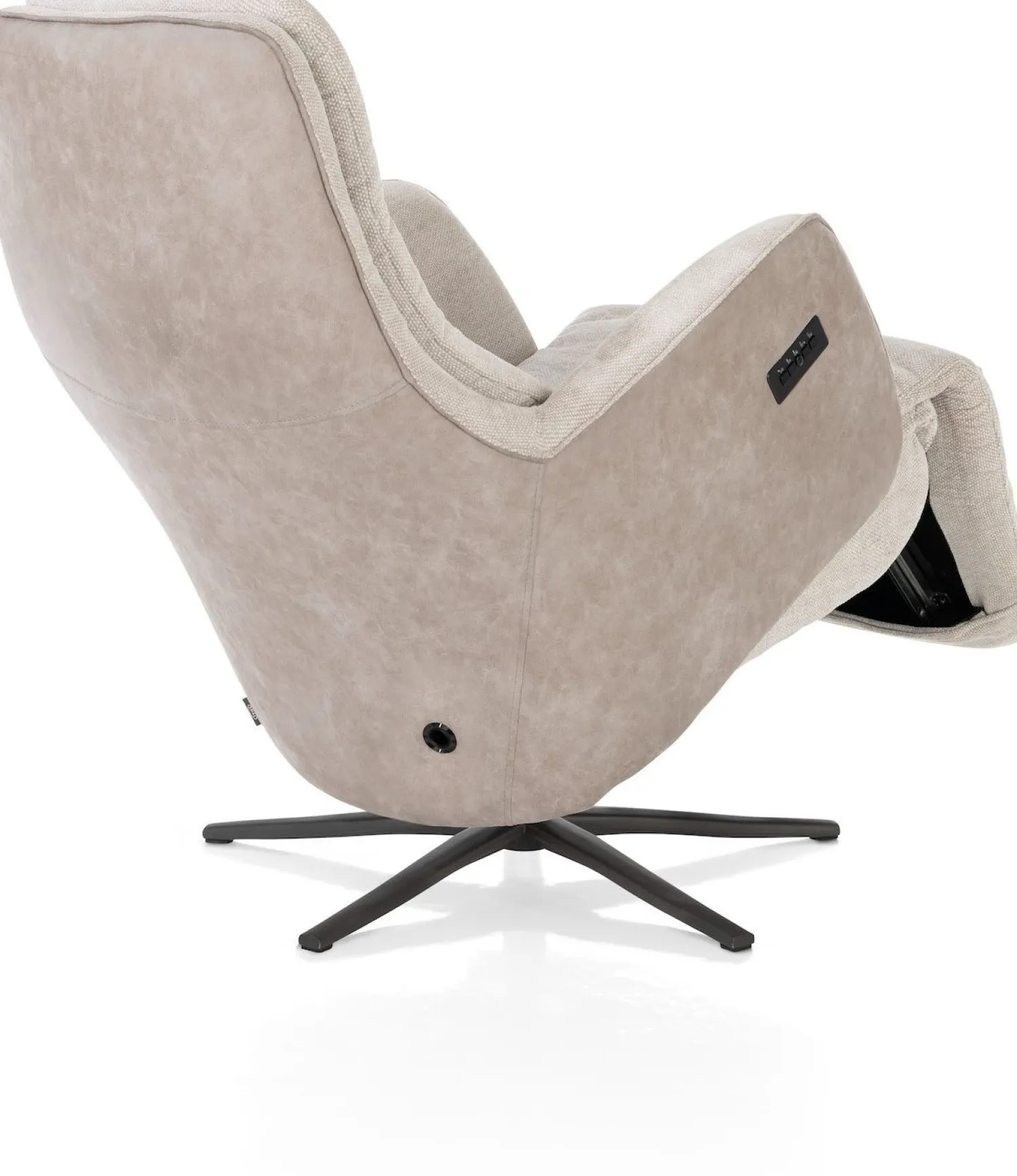 Draaifauteuils|Relaxfauteuils-Henders en Hazel Felino Incl. Accu Relaxfauteuil Kiezel