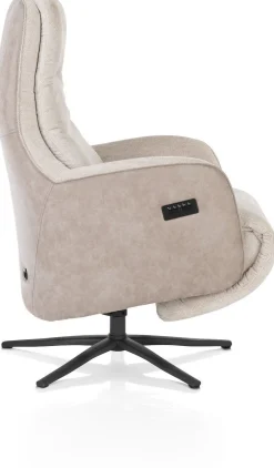 Draaifauteuils|Relaxfauteuils-Henders en Hazel Felino Incl. Accu Relaxfauteuil Kiezel