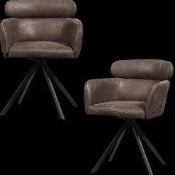 Eetkamerstoelen Met Armleuning-WOOOD Fenne Eetkamerstoel Black, Grey