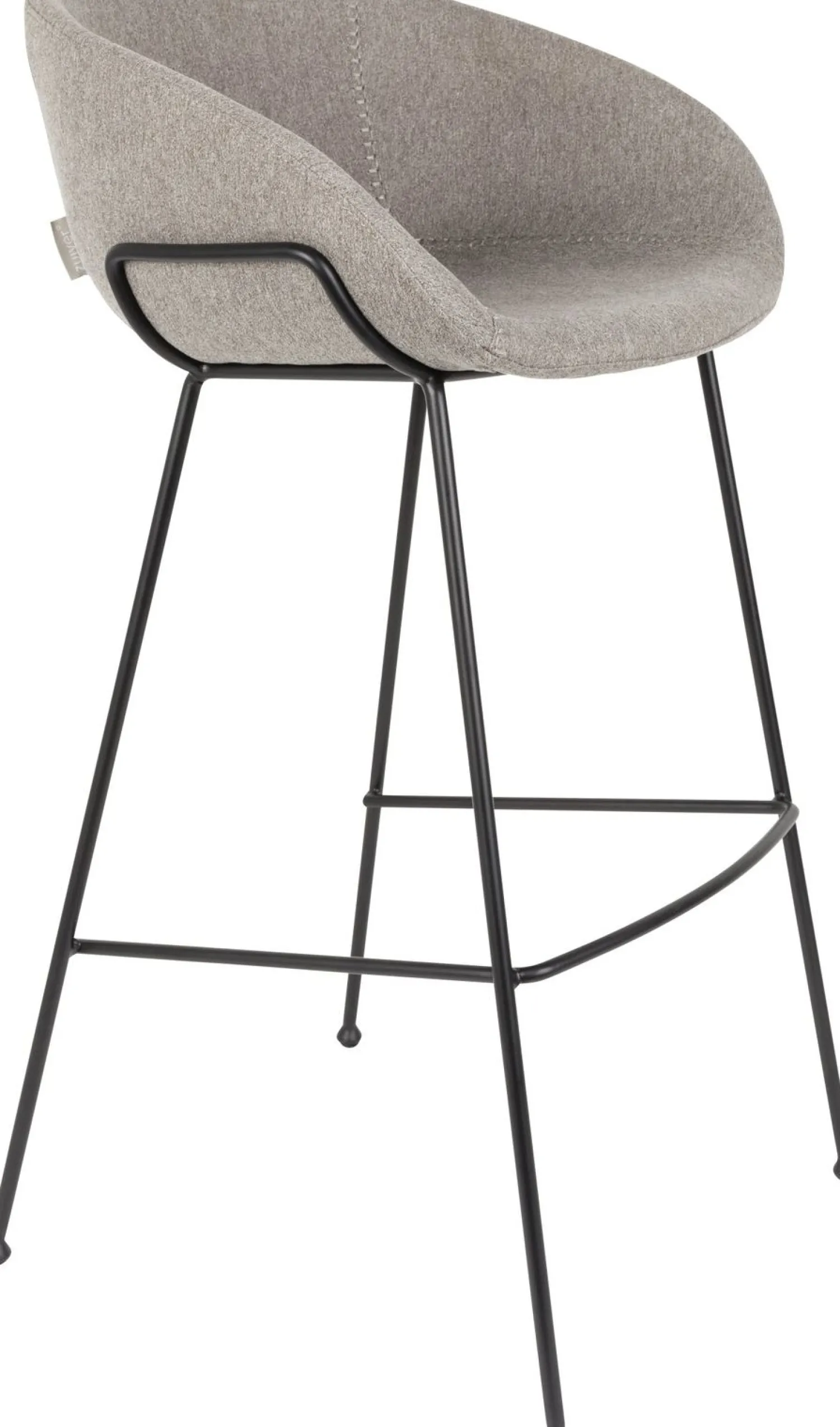 Stoffen Barkrukken|Barkrukken Met Armleuning-Zuiver Feston (set van 2) Barkruk Fab Grey