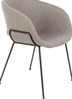 Kuipstoelen|Eetkamerstoelen Met Armleuning-Zuiver Feston (set van 2) Eetkamerstoel Grey