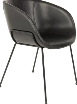 Kuipstoelen|Eetkamerstoelen Met Armleuning-Zuiver Feston (set van 2) Eetkamerstoel Black