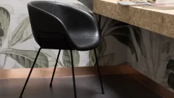 Kuipstoelen|Eetkamerstoelen Met Armleuning-Zuiver Feston (set van 2) Eetkamerstoel Black