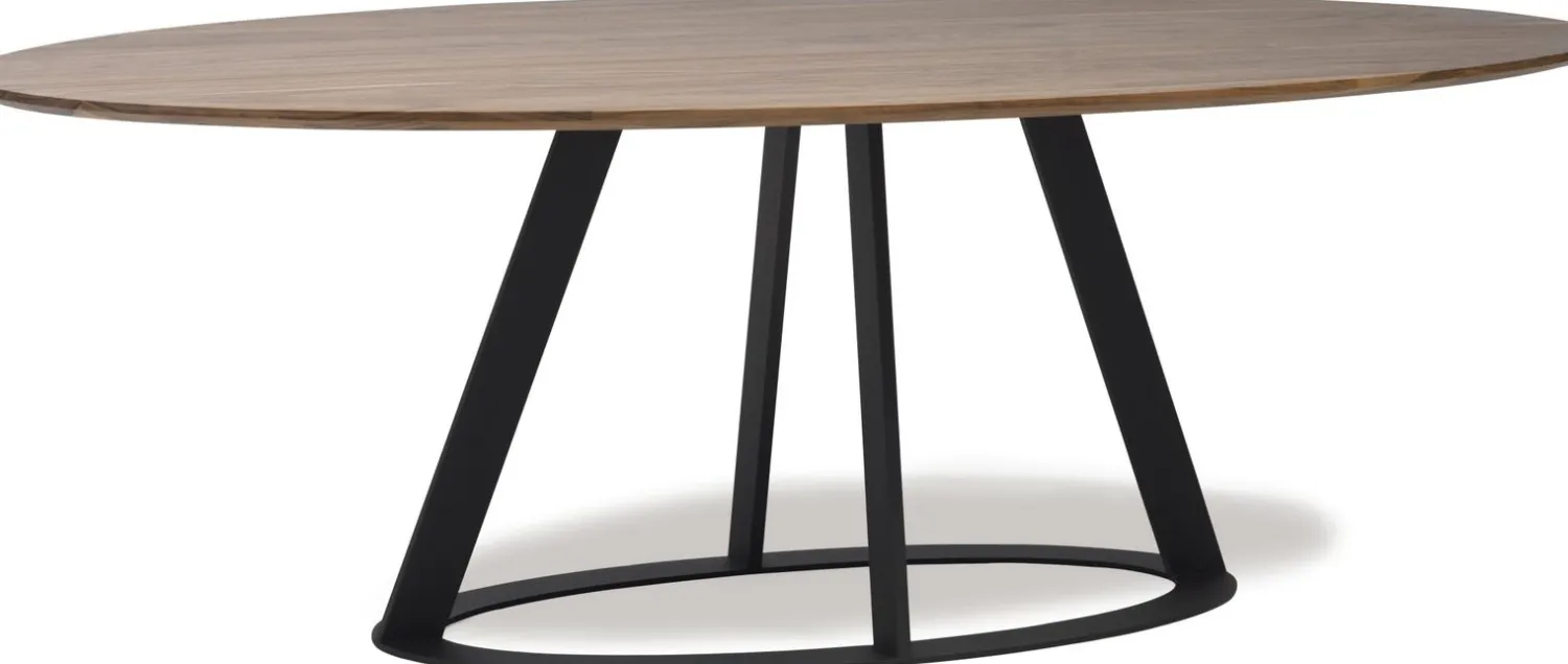 Houten Eettafels|Ovale Eettafels-Harvink Fier Eettafel Bruin