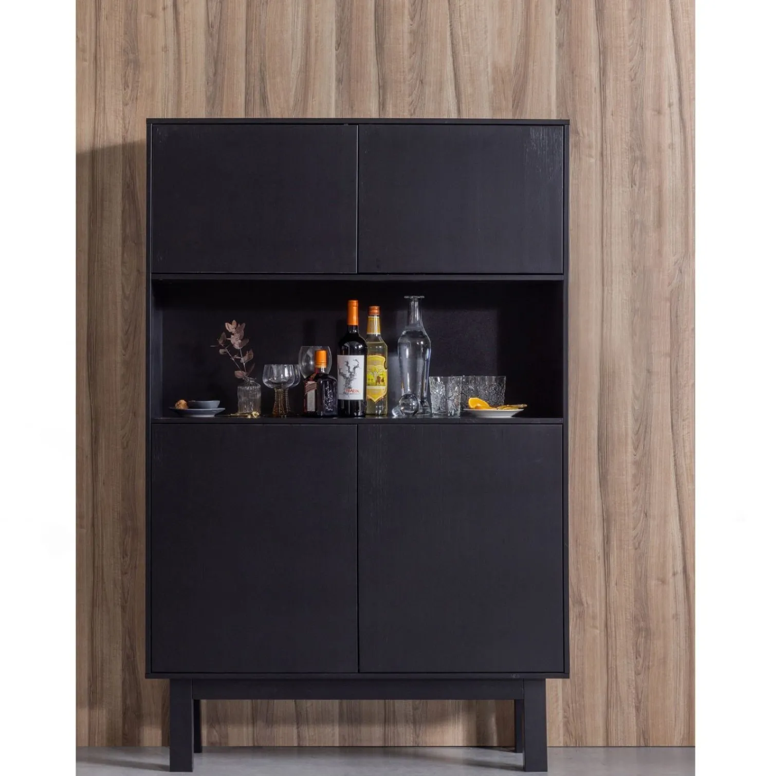 Buffetkasten|Buffetkasten-WOOOD Finca Buffetkast Deep Black