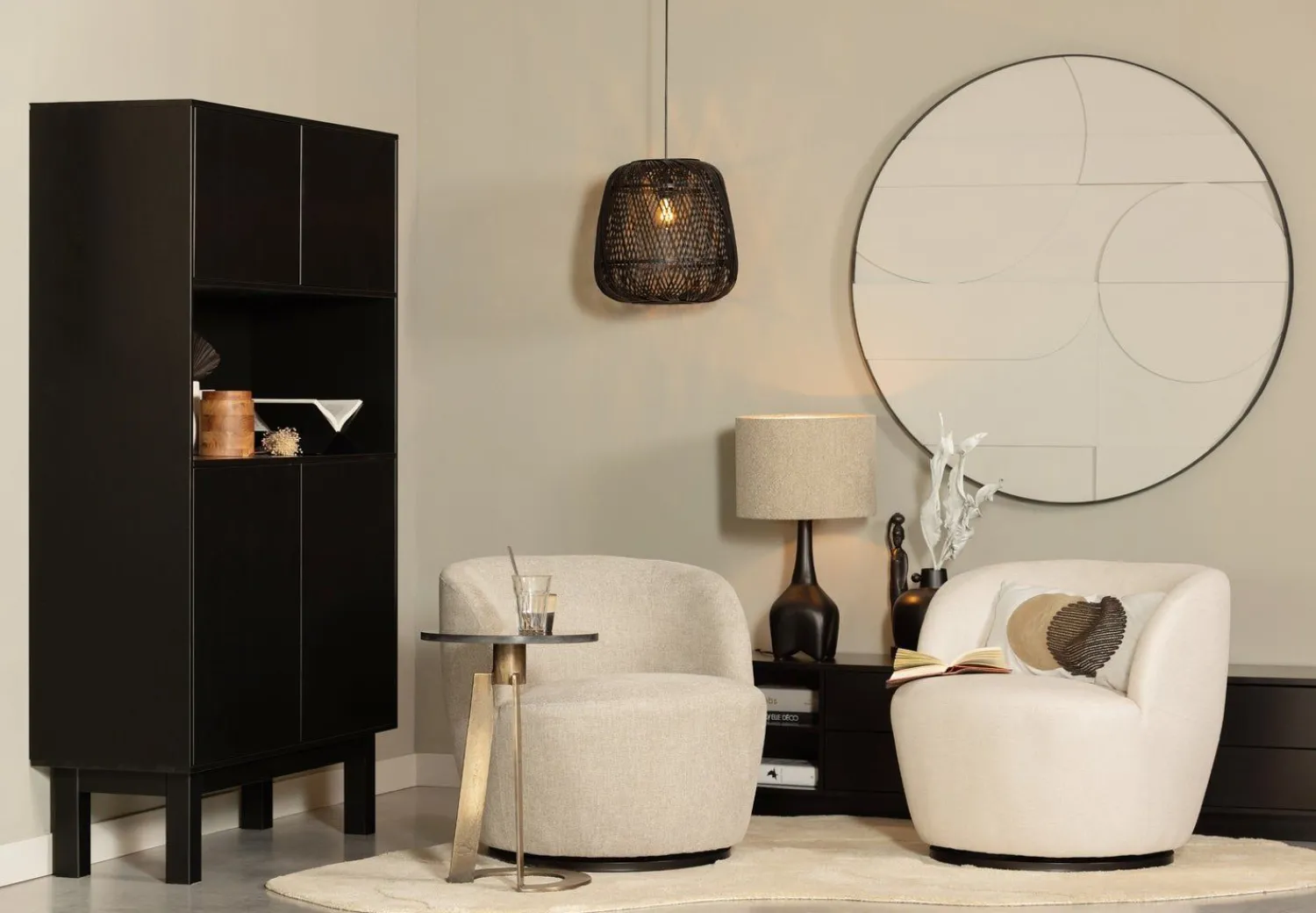 Buffetkasten|Buffetkasten-WOOOD Finca Buffetkast Deep Black