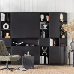 Tv-Meubels-WOOOD Finca Links TV-meubel Deep Black