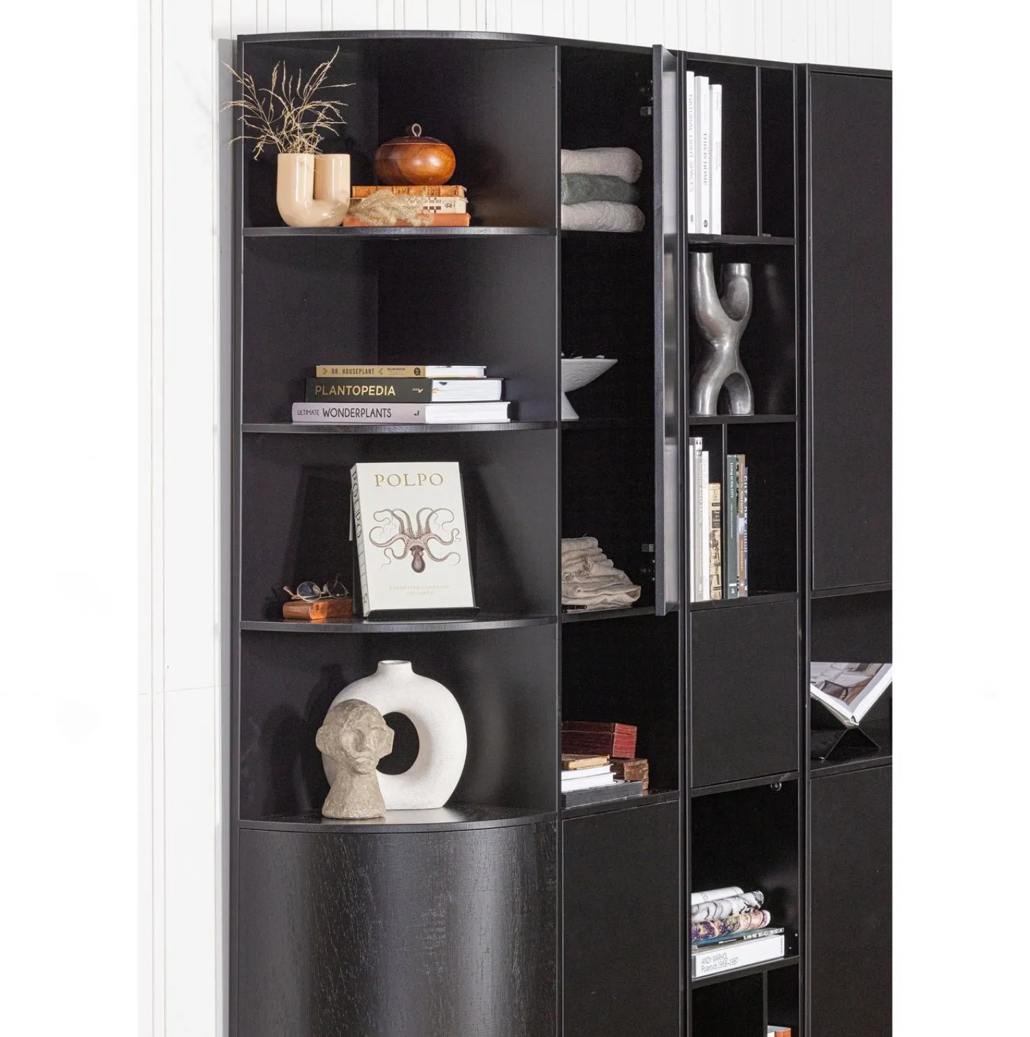 Boekenkasten|Vakkenkasten-WOOOD Finca Vakkenkast Deep Black