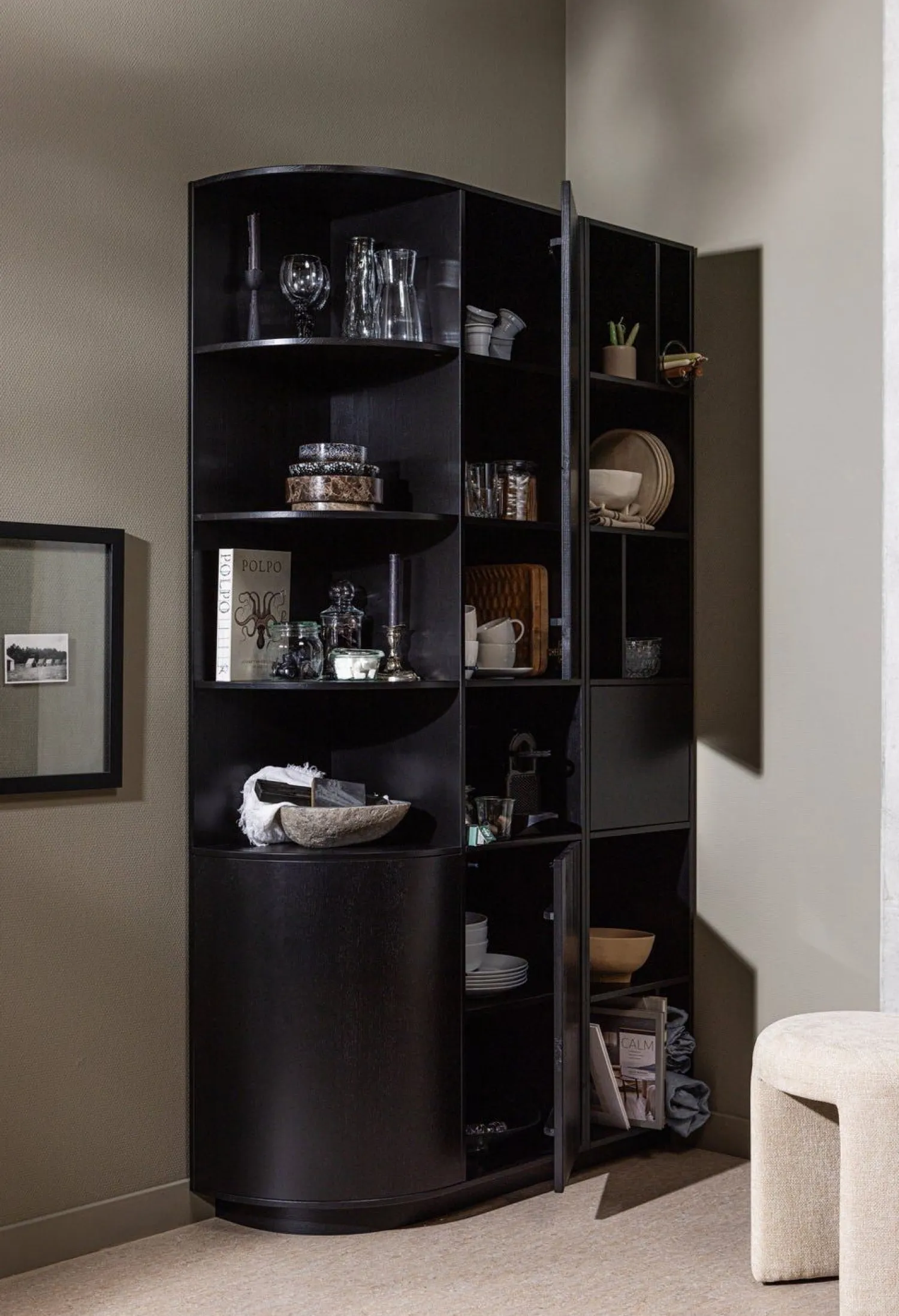 Boekenkasten|Vakkenkasten-WOOOD Finca Vakkenkast Deep Black