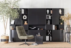 Boekenkasten|Vakkenkasten-WOOOD Finca Vakkenkast Deep Black