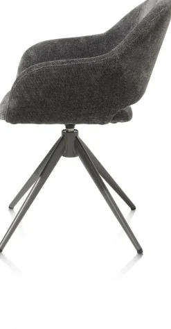 Eetkamerstoelen Met Armleuning-XOOON Finn Armstoel Antraciet