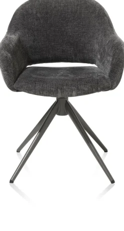 Eetkamerstoelen Met Armleuning-XOOON Finn Armstoel Antraciet