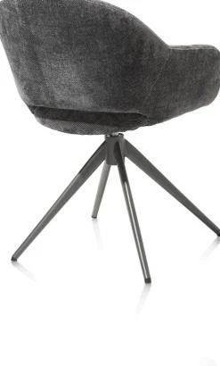 Eetkamerstoelen Met Armleuning-XOOON Finn Armstoel Antraciet